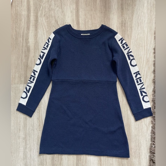 Kenzo Other - KENZO GIRLS BLUE KNITTED WOOL DRESS 4 YEAR OLD